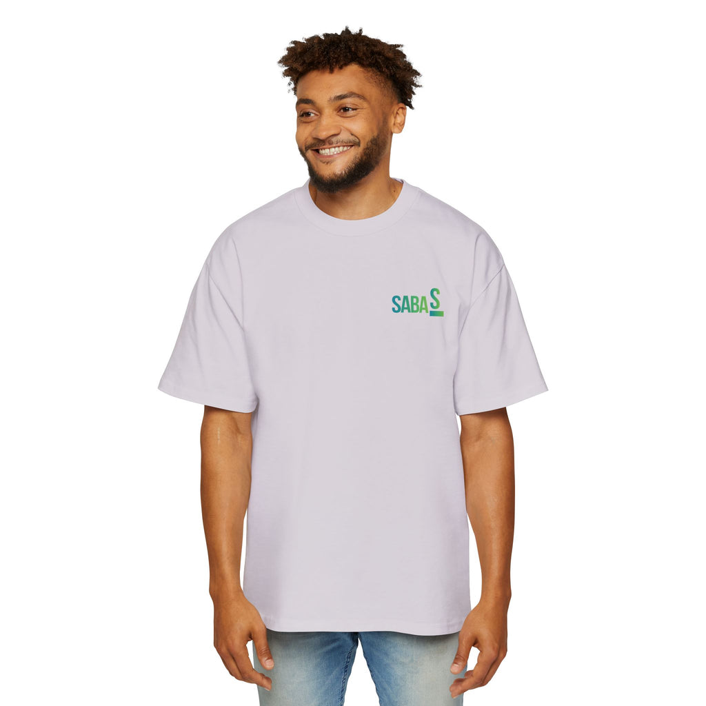 SABAS Fearless Lion Graphic Tee — Men's Oversized Heavy Cotton T‑Shirt