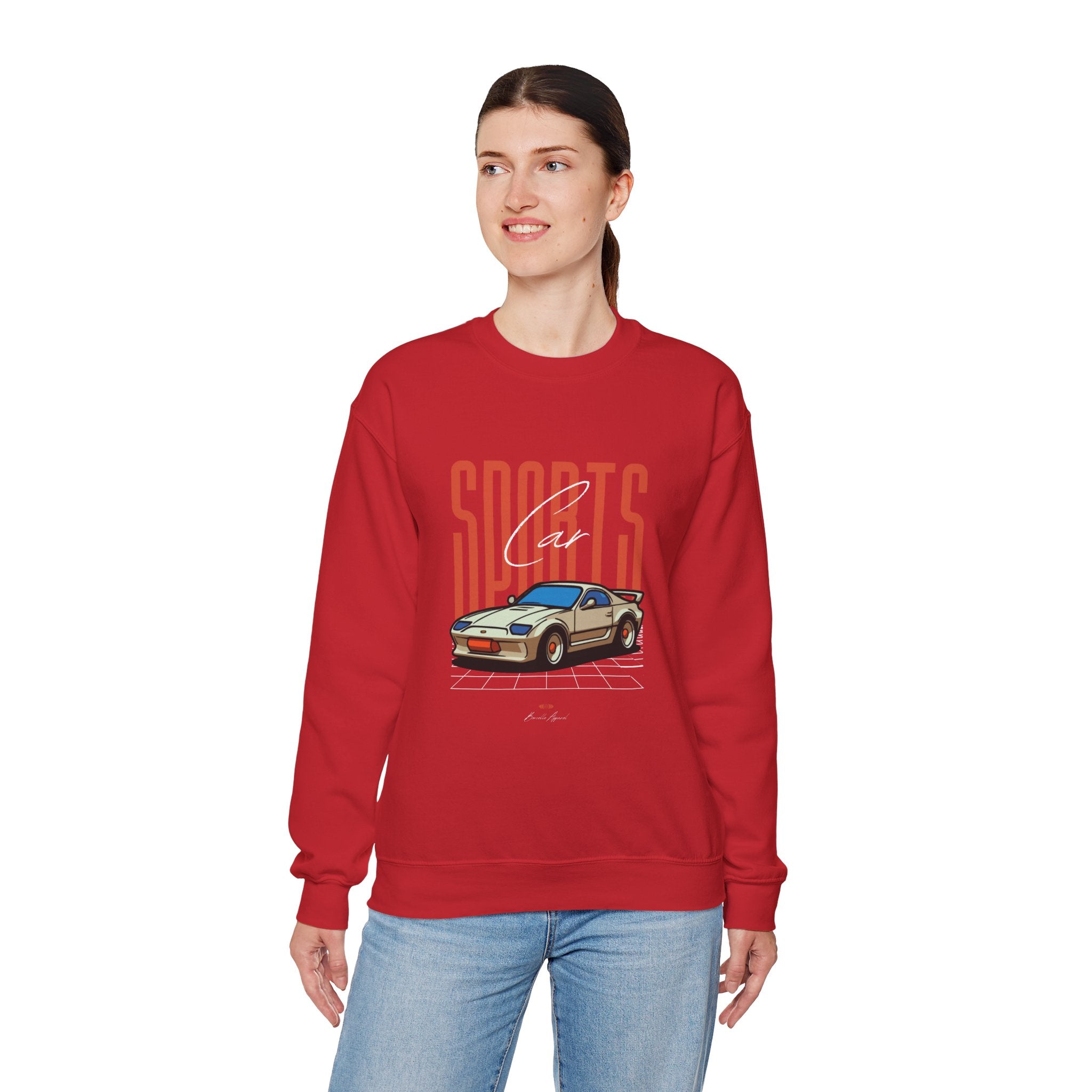 SABAS-Sports Car Sweatshirt — Vintage Racing Graphic Crewneck