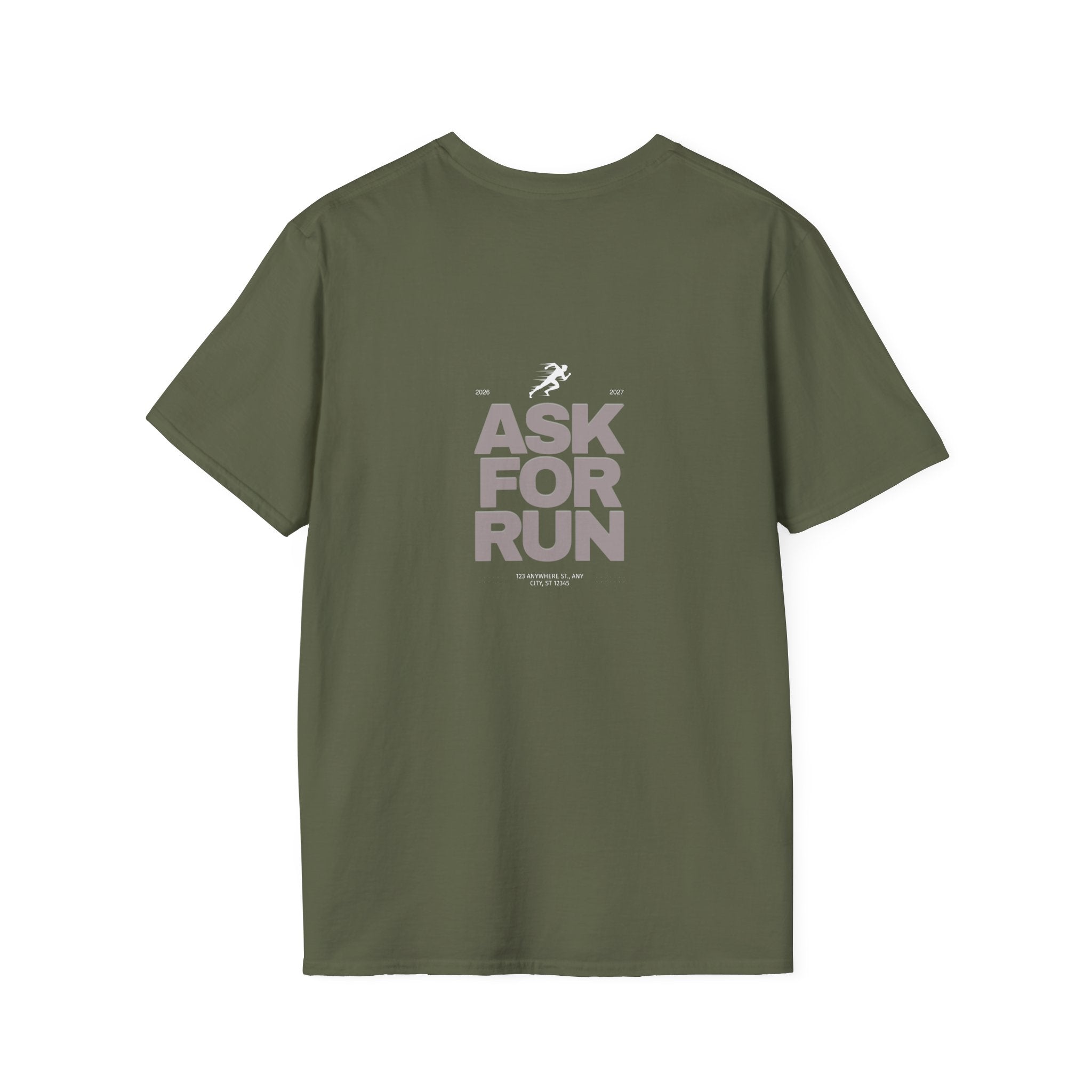 Sabas Ask For Run T-Shirt — Unisex-Minimalist Motivational Running Tee