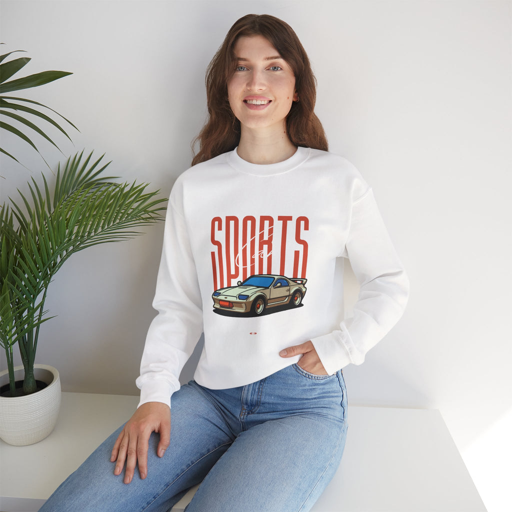 SABAS-Sports Car Sweatshirt — Vintage Racing Graphic Crewneck