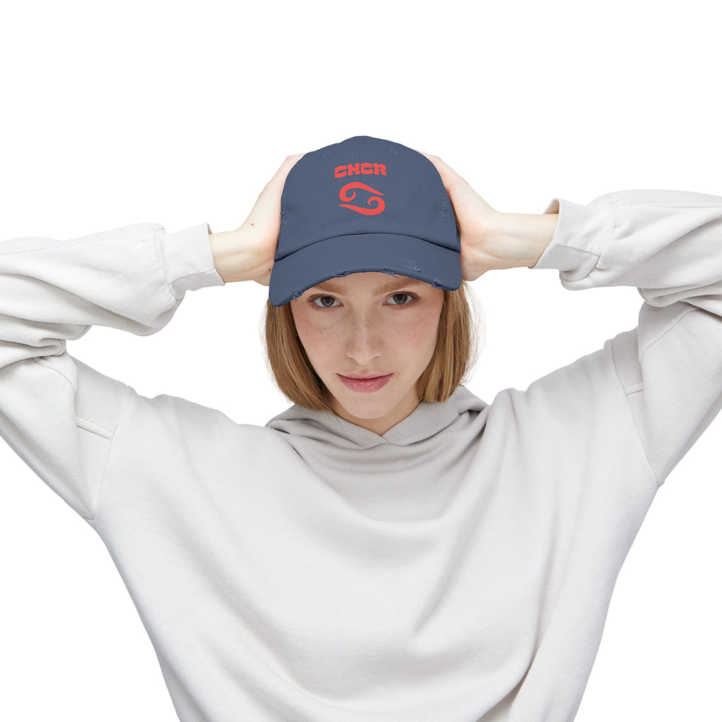 SABAS Cancer Zodiac Distressed Cap