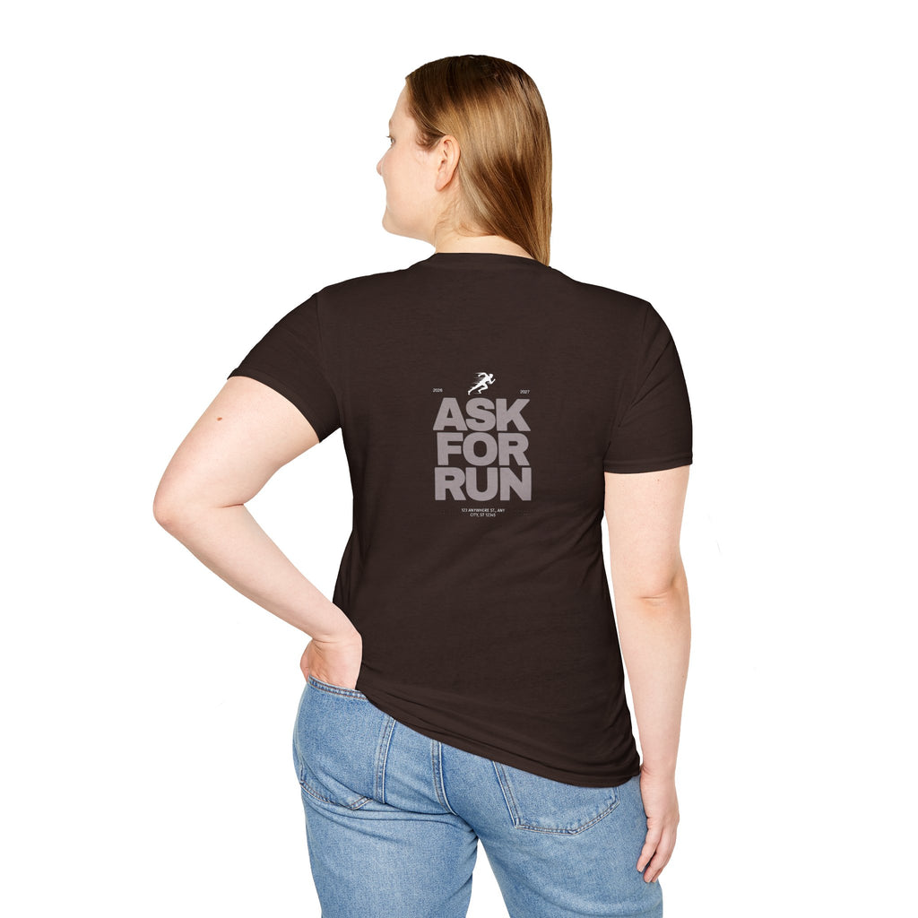 Sabas Ask For Run T-Shirt — Unisex-Minimalist Motivational Running Tee