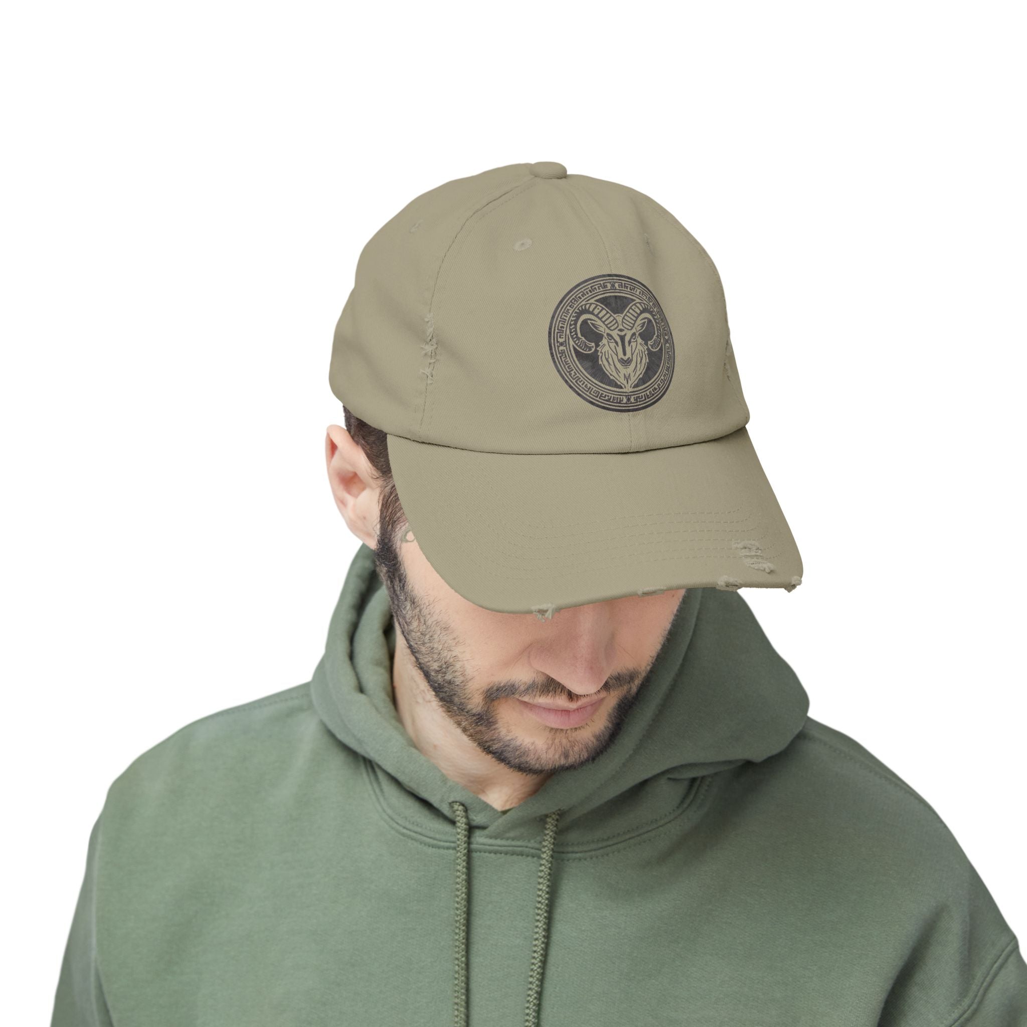 SABAS Capricorn Zodiac Sign Distressed Cap