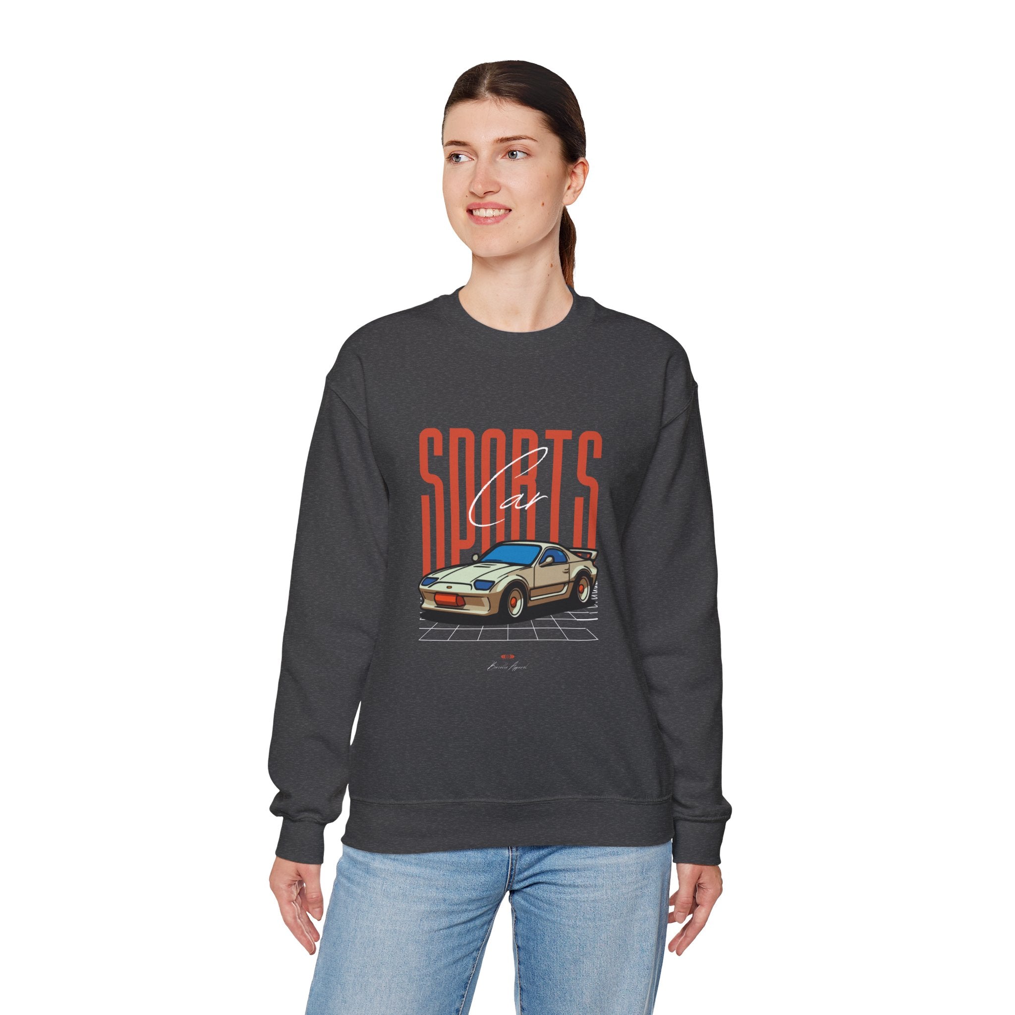 SABAS-Sports Car Sweatshirt — Vintage Racing Graphic Crewneck