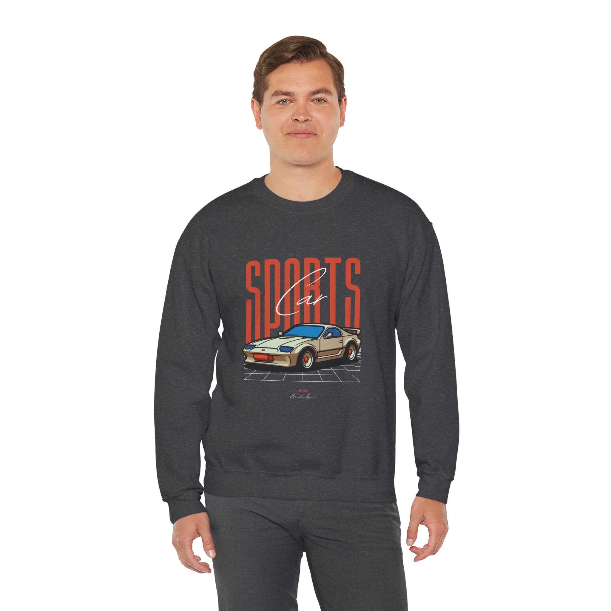 SABAS-Sports Car Sweatshirt — Vintage Racing Graphic Crewneck