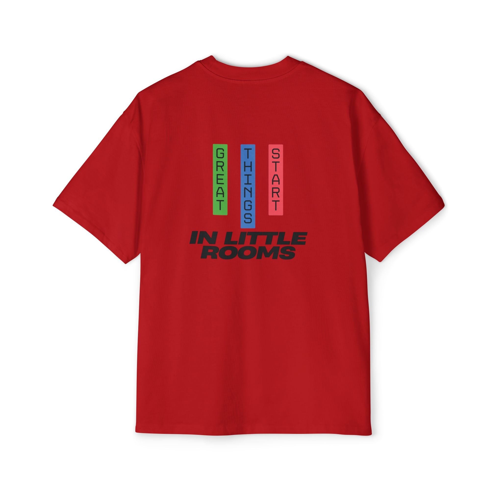 SABAS Oversized T-Shirt — "Great Things Start in Little Rooms" Logo Tee