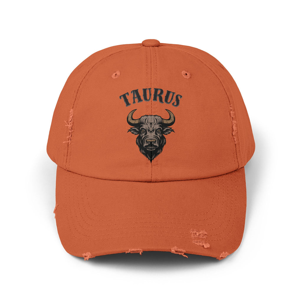SABAS Taurus Zodiac Sign Distressed Cap
