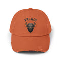 SABAS Taurus Zodiac Sign Distressed Cap