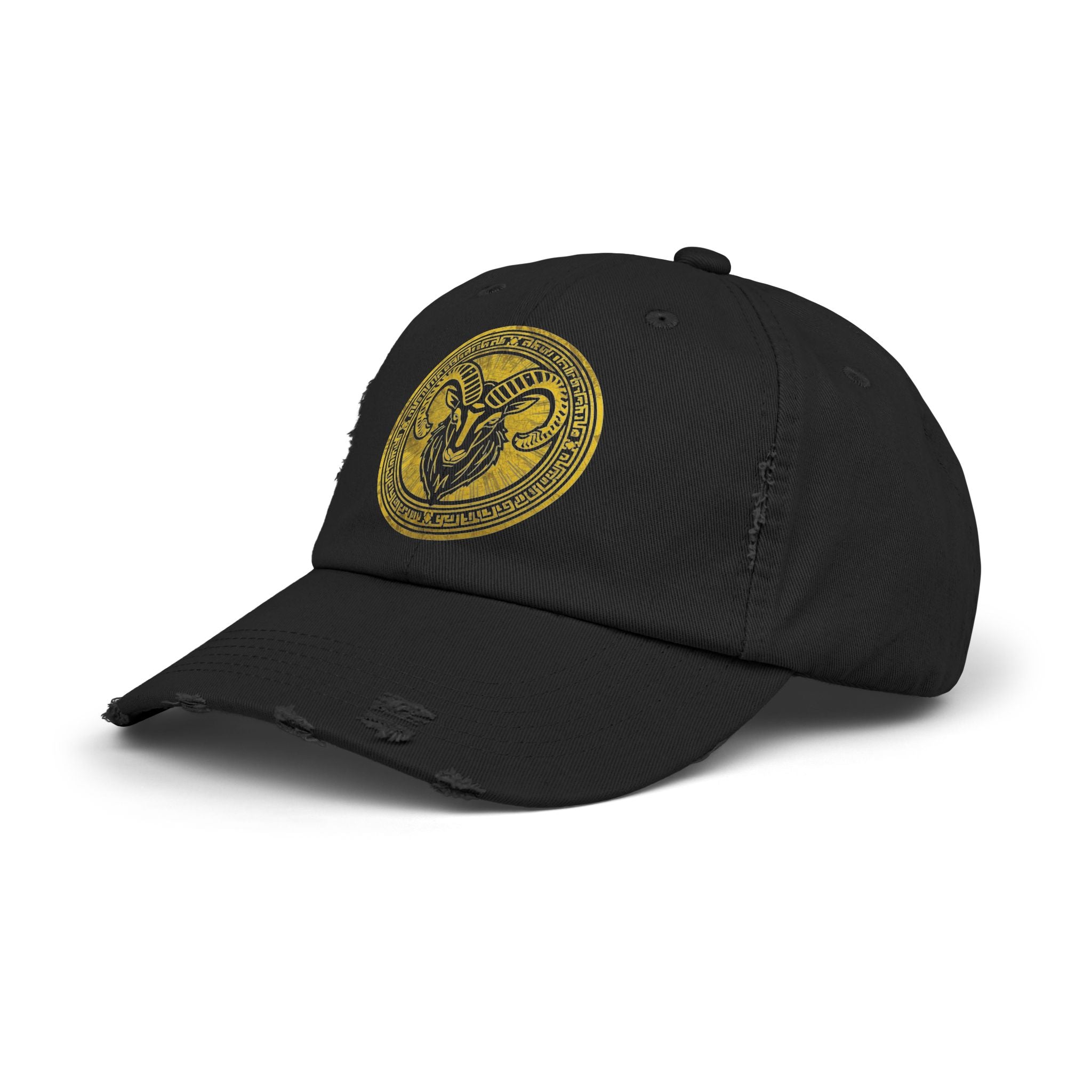 SABAS Capricorn Zodiac Sign Distressed Cap