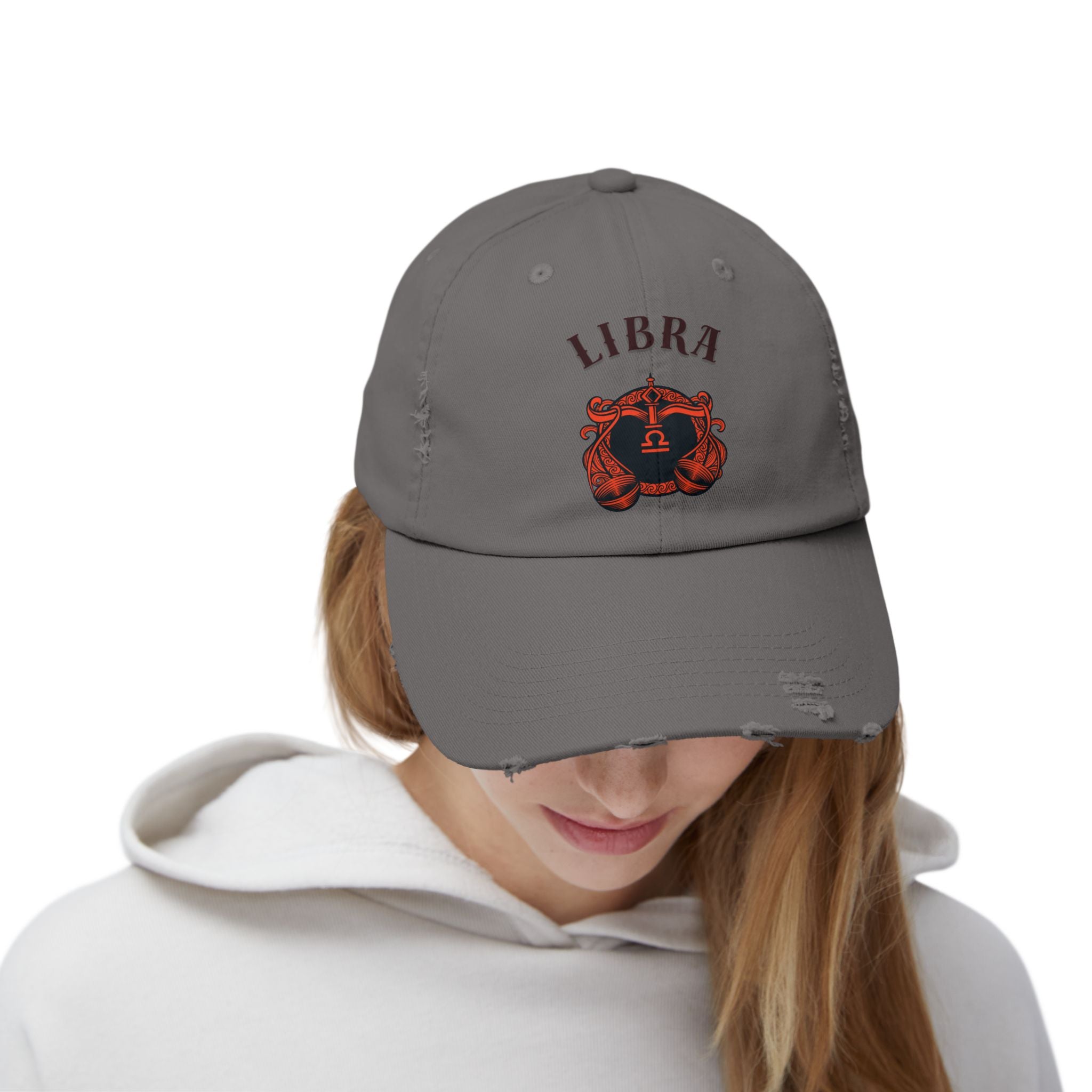 SABAS Libra Zodiac Distressed Cap