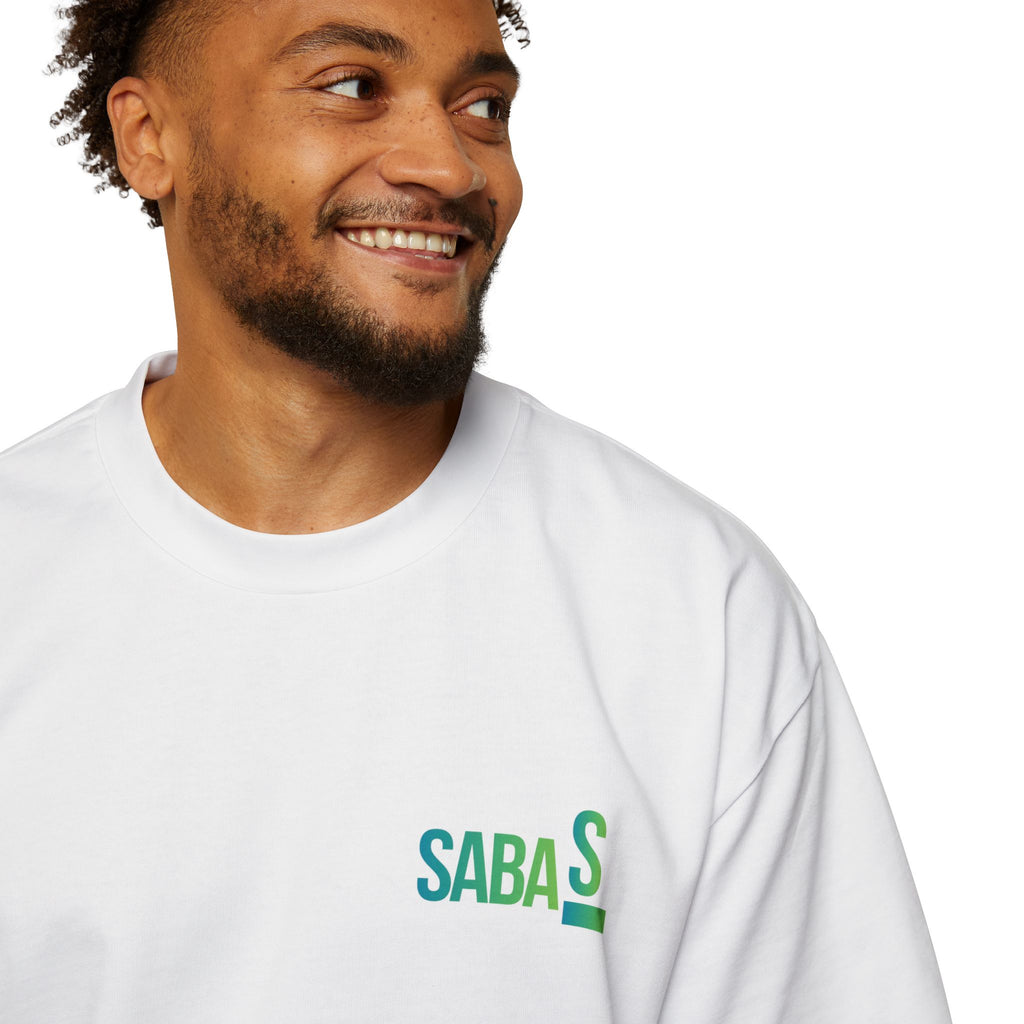 SABAS Fearless Lion Graphic Tee — Men's Oversized Heavy Cotton T‑Shirt