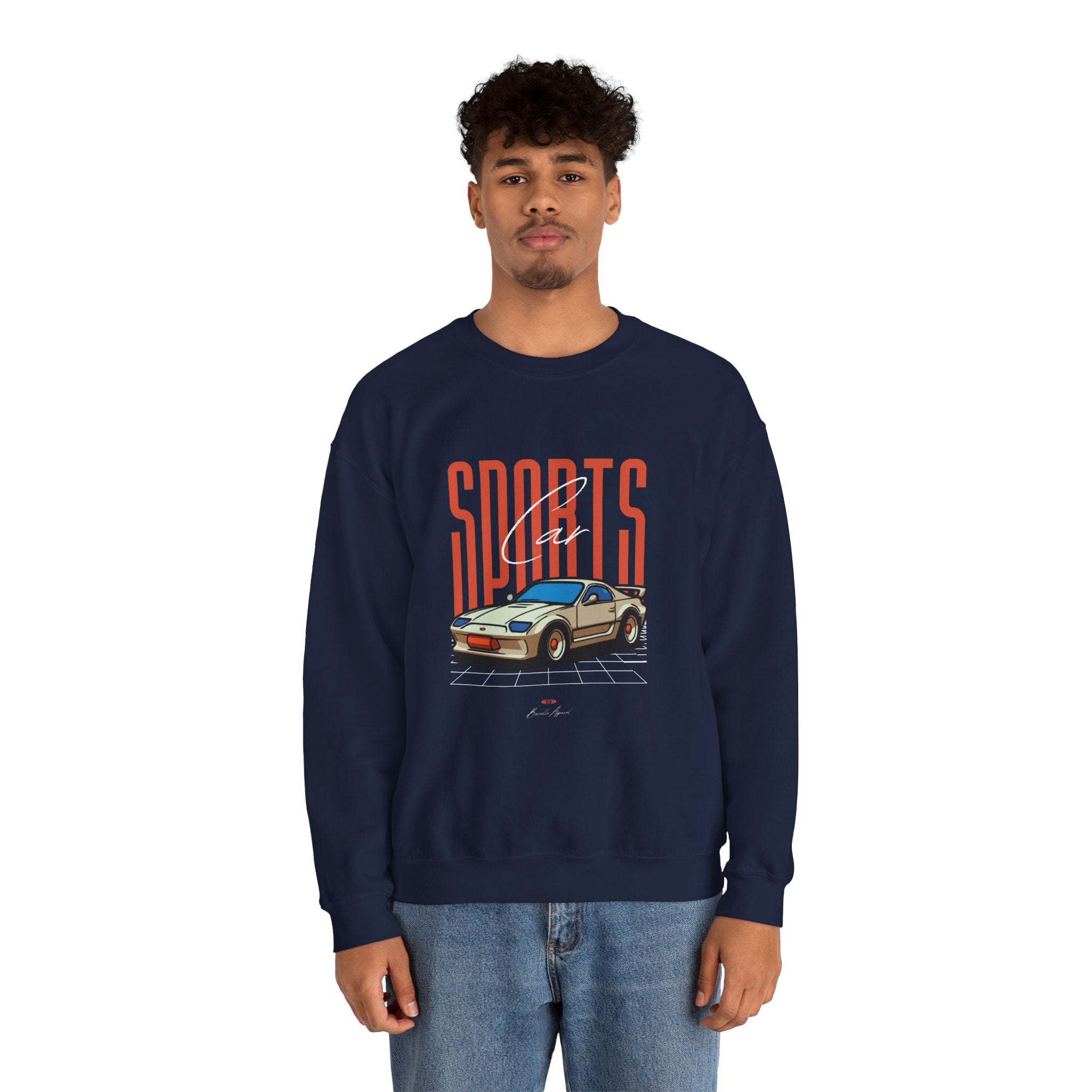 SABAS-Sports Car Sweatshirt — Vintage Racing Graphic Crewneck