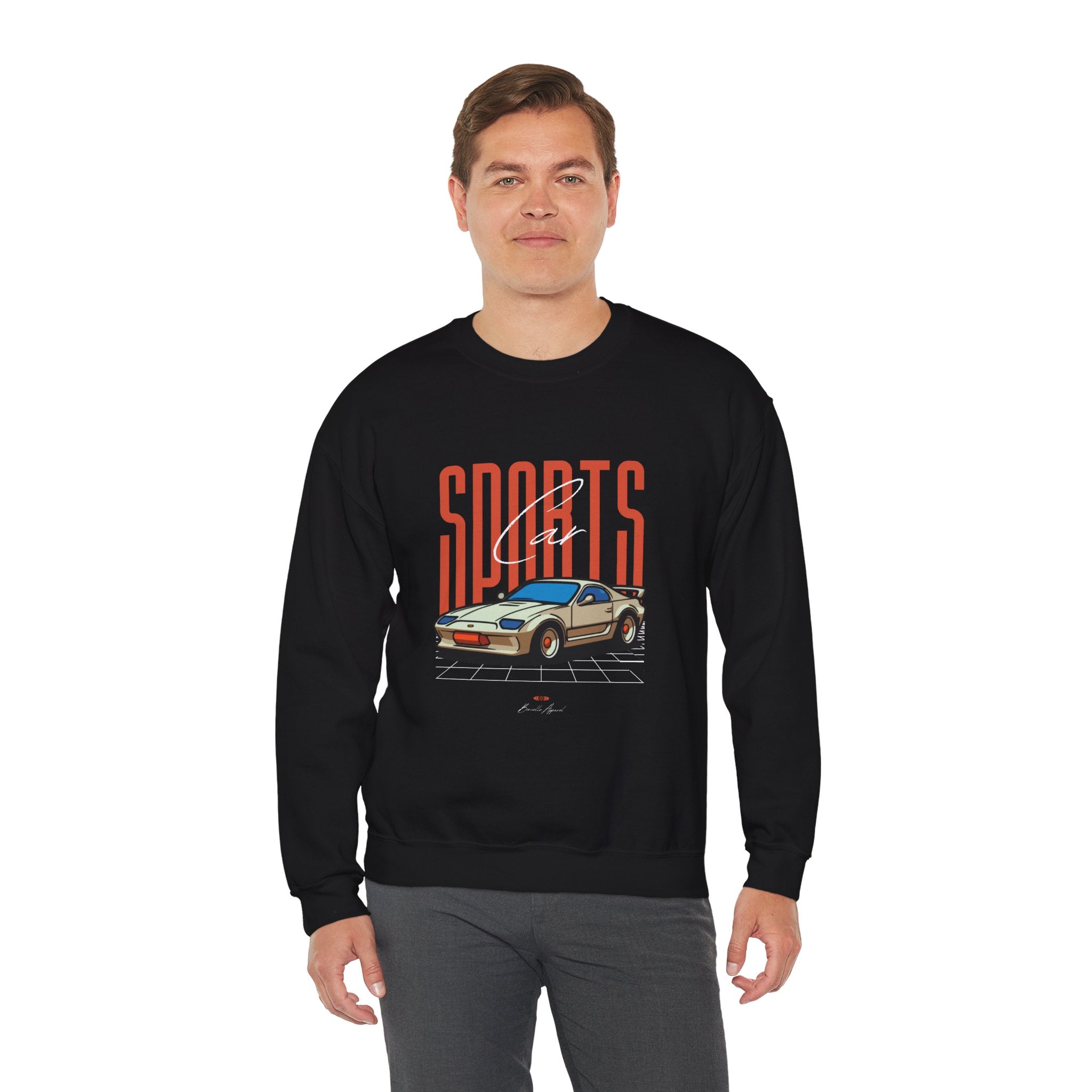 SABAS-Sports Car Sweatshirt — Vintage Racing Graphic Crewneck