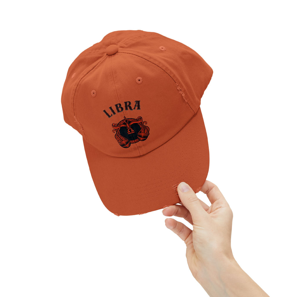 SABAS Libra Zodiac Distressed Cap