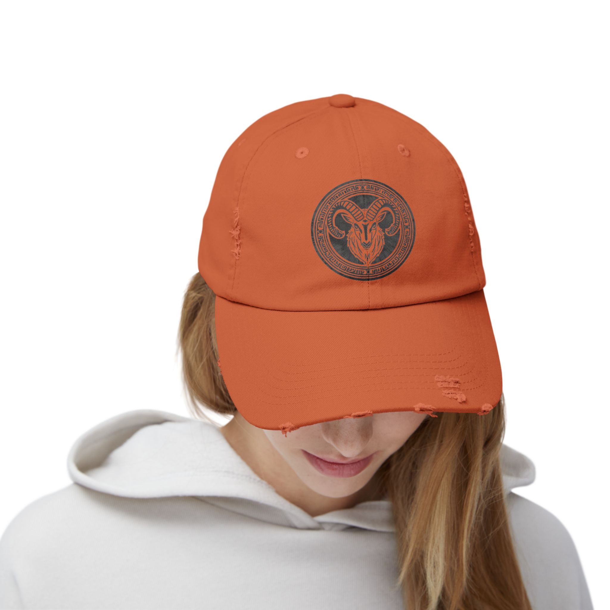 SABAS Capricorn Zodiac Sign Distressed Cap