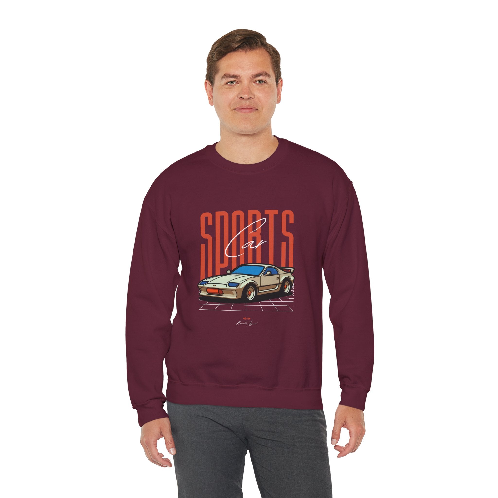 SABAS-Sports Car Sweatshirt — Vintage Racing Graphic Crewneck