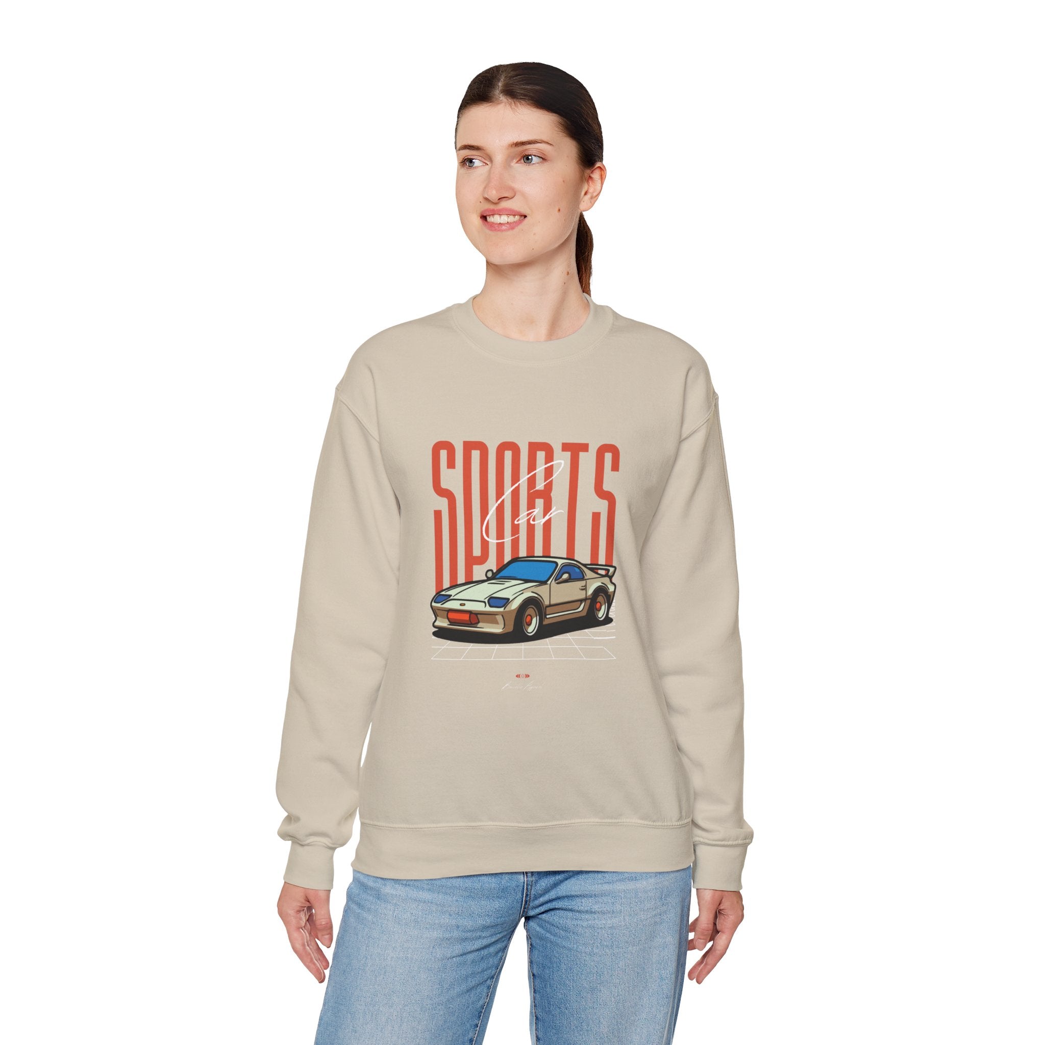SABAS-Sports Car Sweatshirt — Vintage Racing Graphic Crewneck