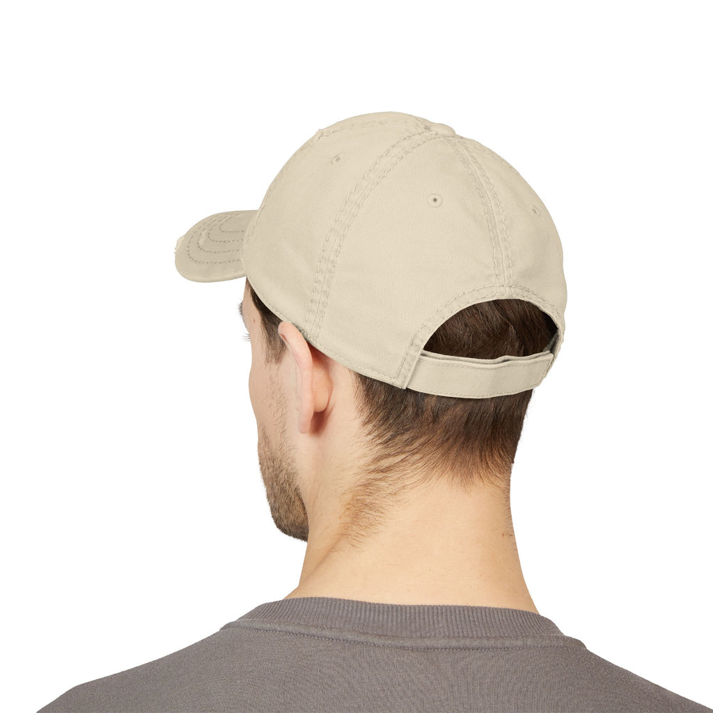 SABAS Embroidered Cap - Aquarius Zodiac Sign Distressed Cap