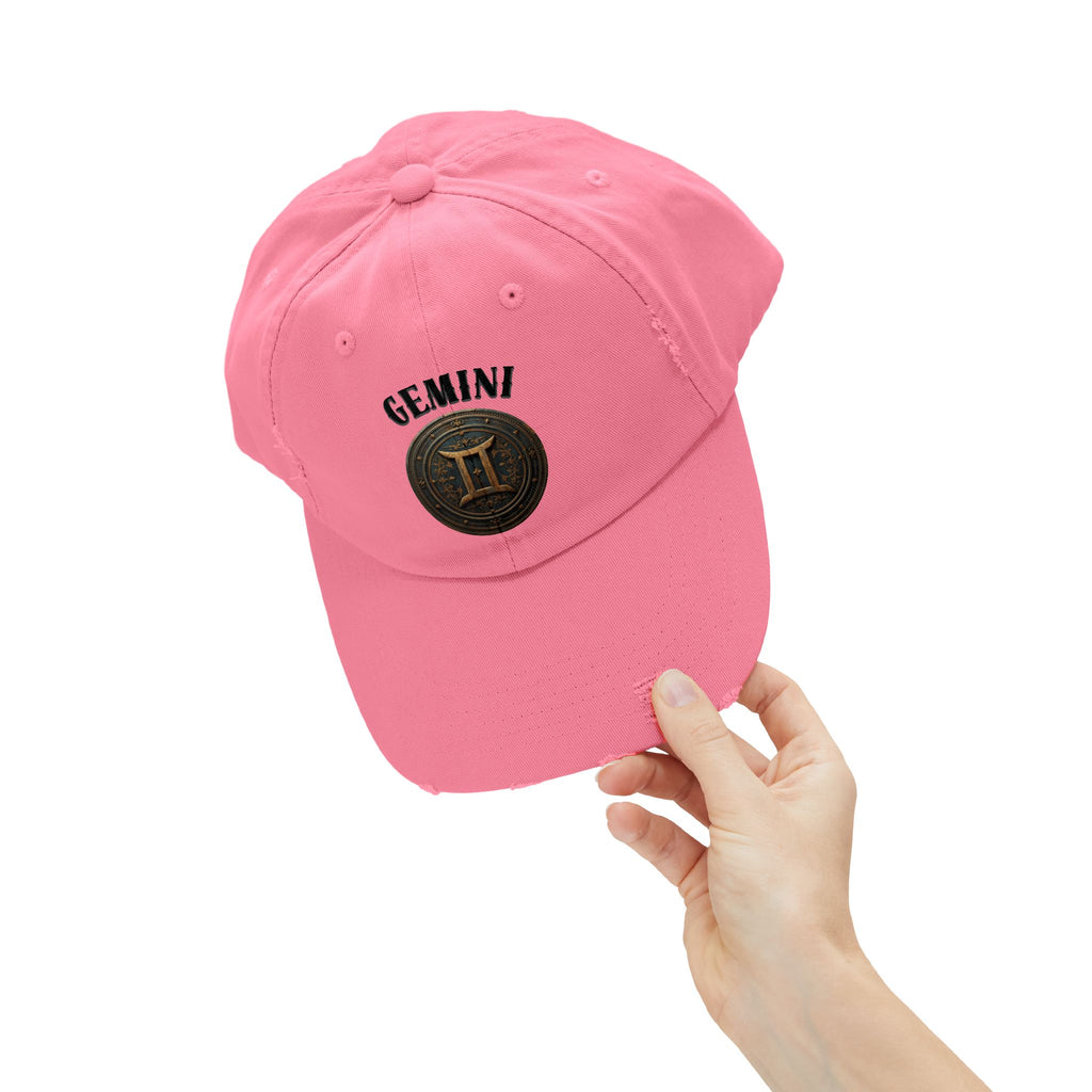 SABAS Gemini Zodiac Sign Distressed Cap