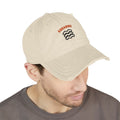 SABAS Embroidered Cap - Aquarius Zodiac Sign Distressed Cap