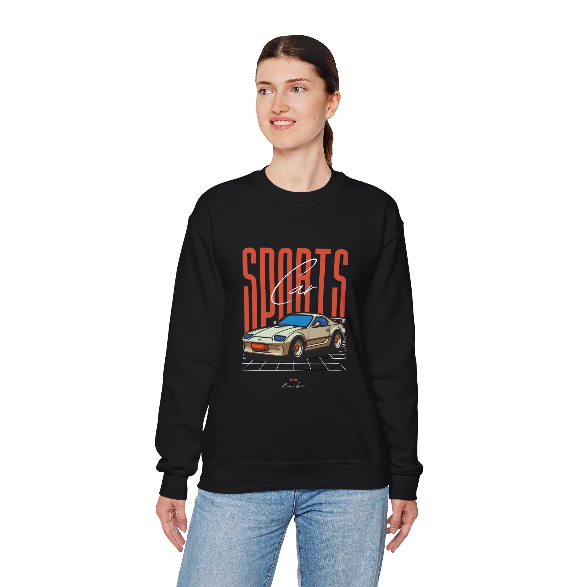 SABAS-Sports Car Sweatshirt — Vintage Racing Graphic Crewneck