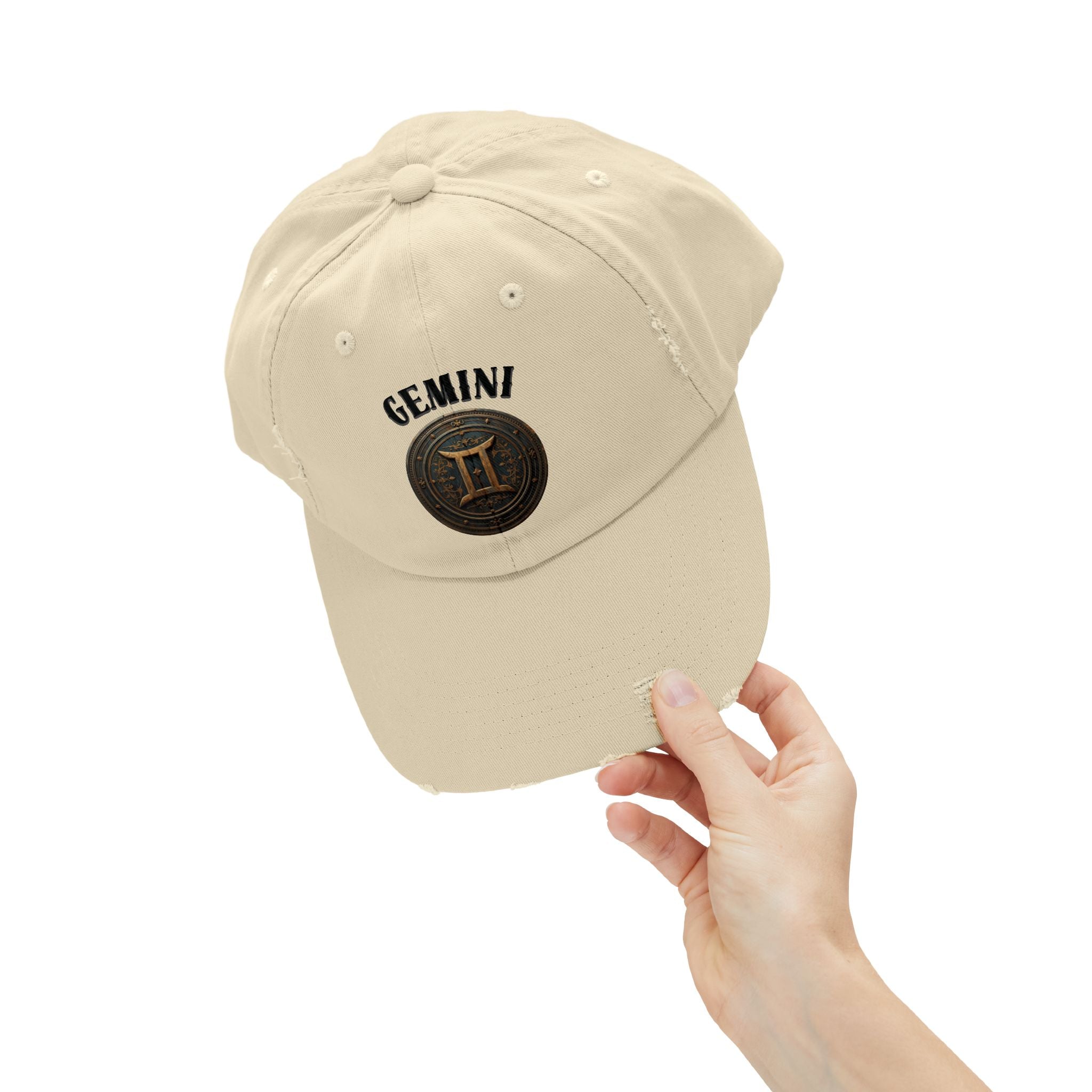 SABAS Gemini Zodiac Sign Distressed Cap