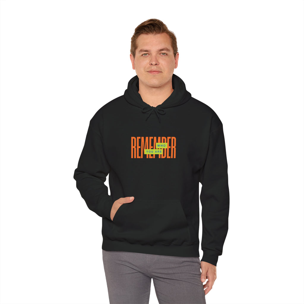 SABAS Remember Who You Are - Hoodie  Retro Orange & Green Graphic Pullover