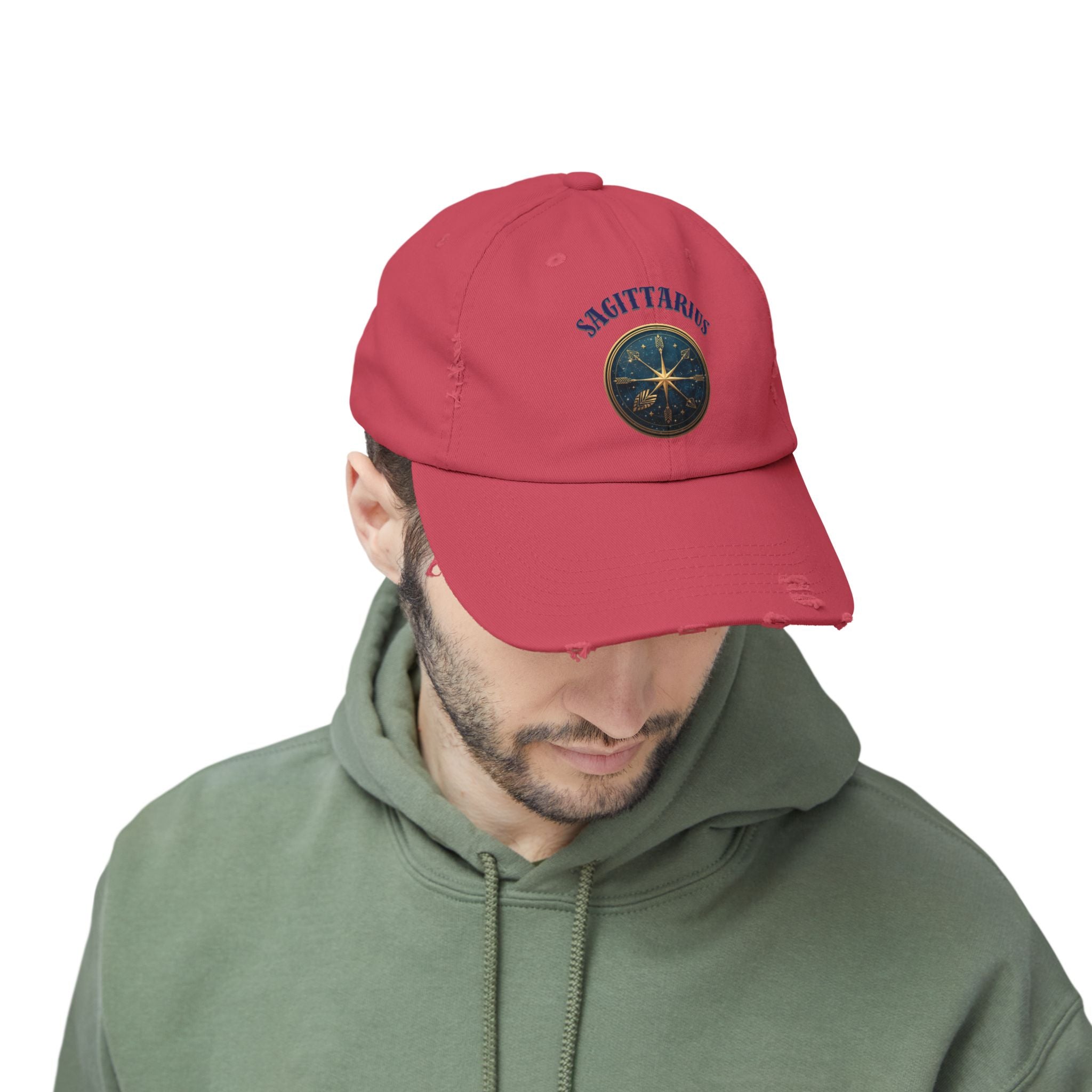 SABAS Sagittarius Distressed Cap Zodiac Star Compass Cap