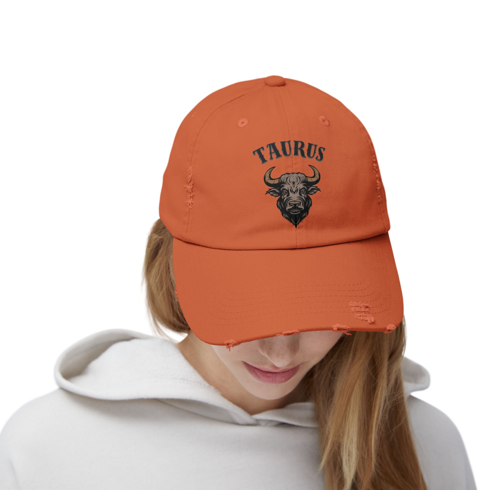 SABAS Taurus Zodiac Sign Distressed Cap