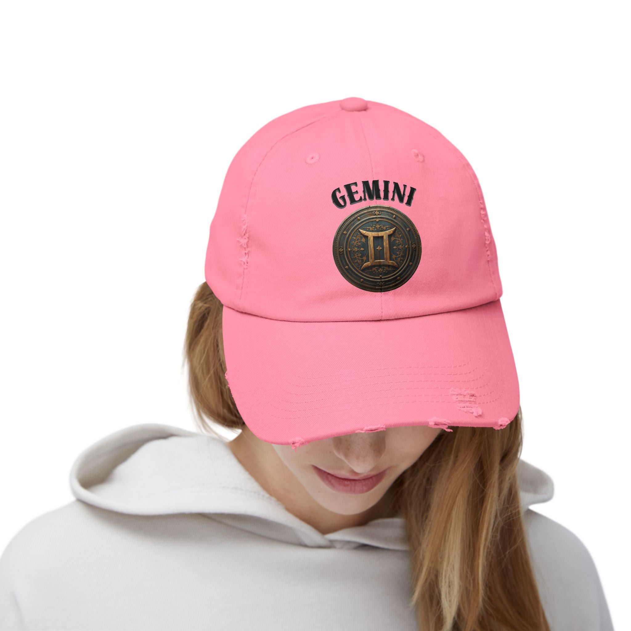 SABAS Gemini Zodiac Sign Distressed Cap