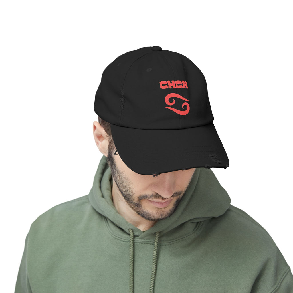 SABAS Cancer Zodiac Distressed Cap