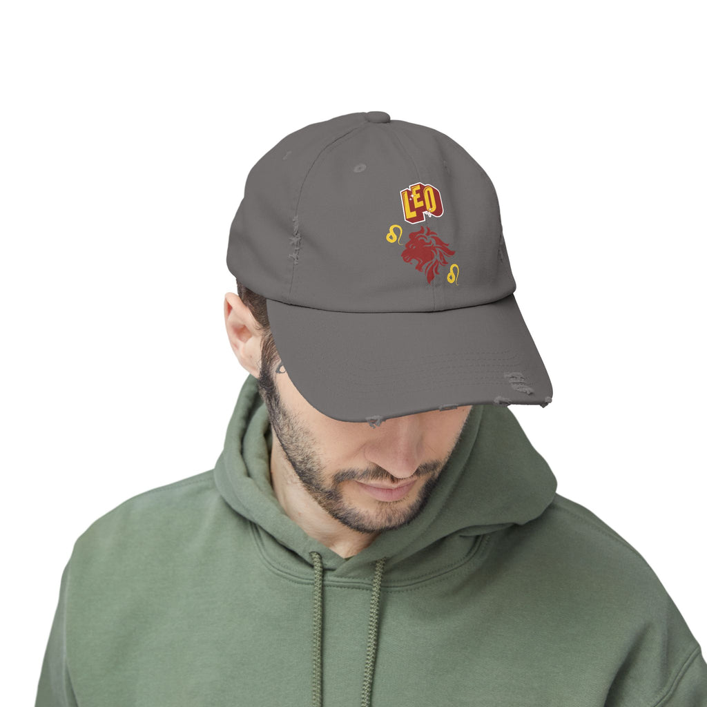 SABAS Leo Zodiac Distressed Cap