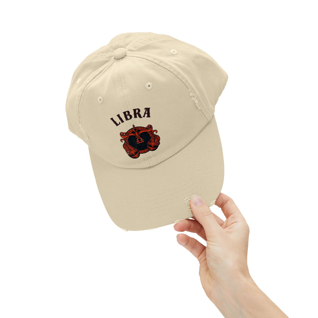 SABAS Libra Zodiac Distressed Cap