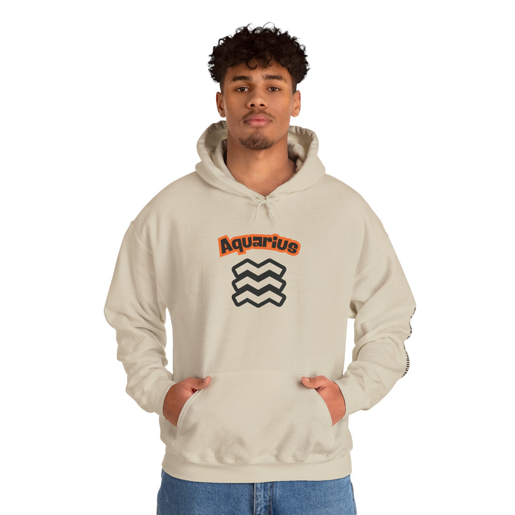 SABAS Aquarius Hoodie — Zodiac Graphic Hooded Sweatshirt Unisex