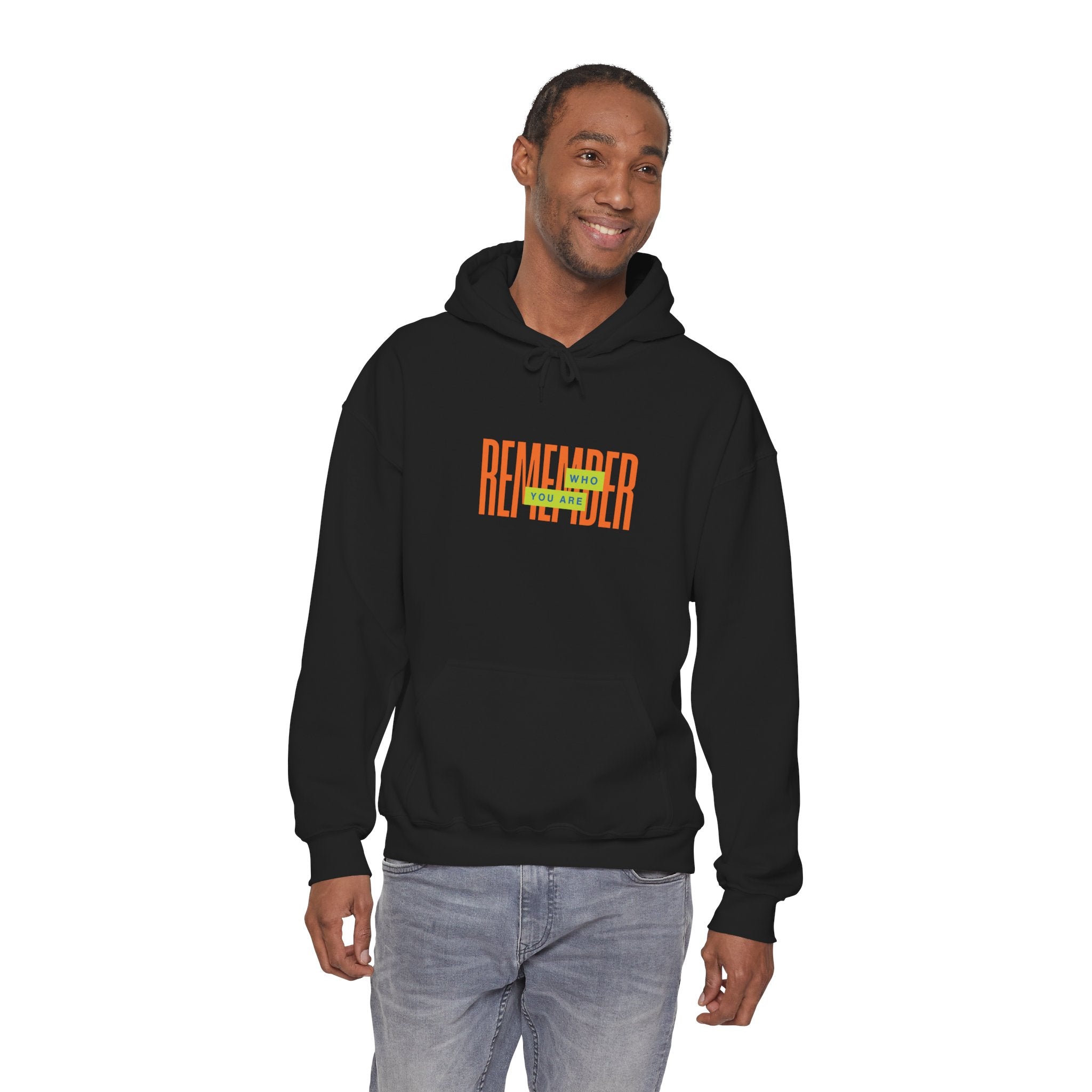 SABAS Remember Who You Are - Hoodie  Retro Orange & Green Graphic Pullover
