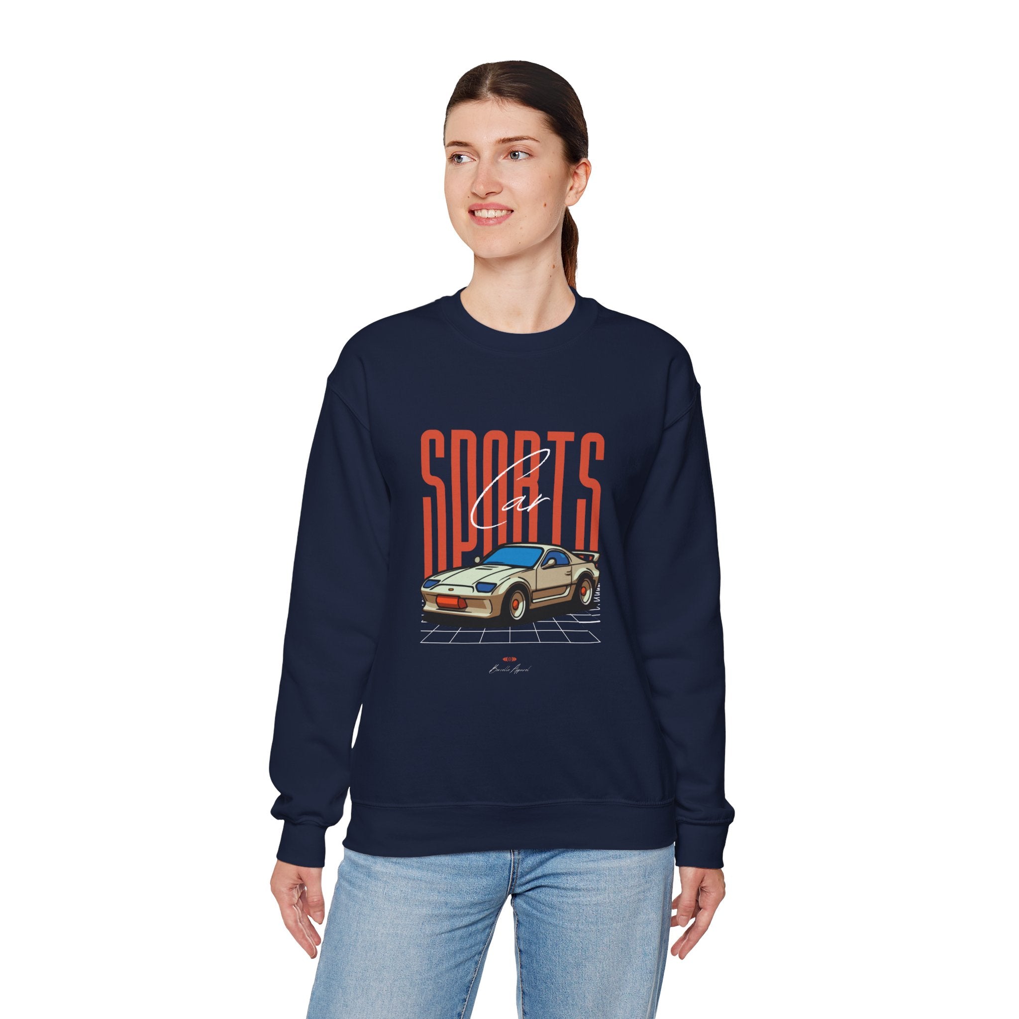 SABAS-Sports Car Sweatshirt — Vintage Racing Graphic Crewneck