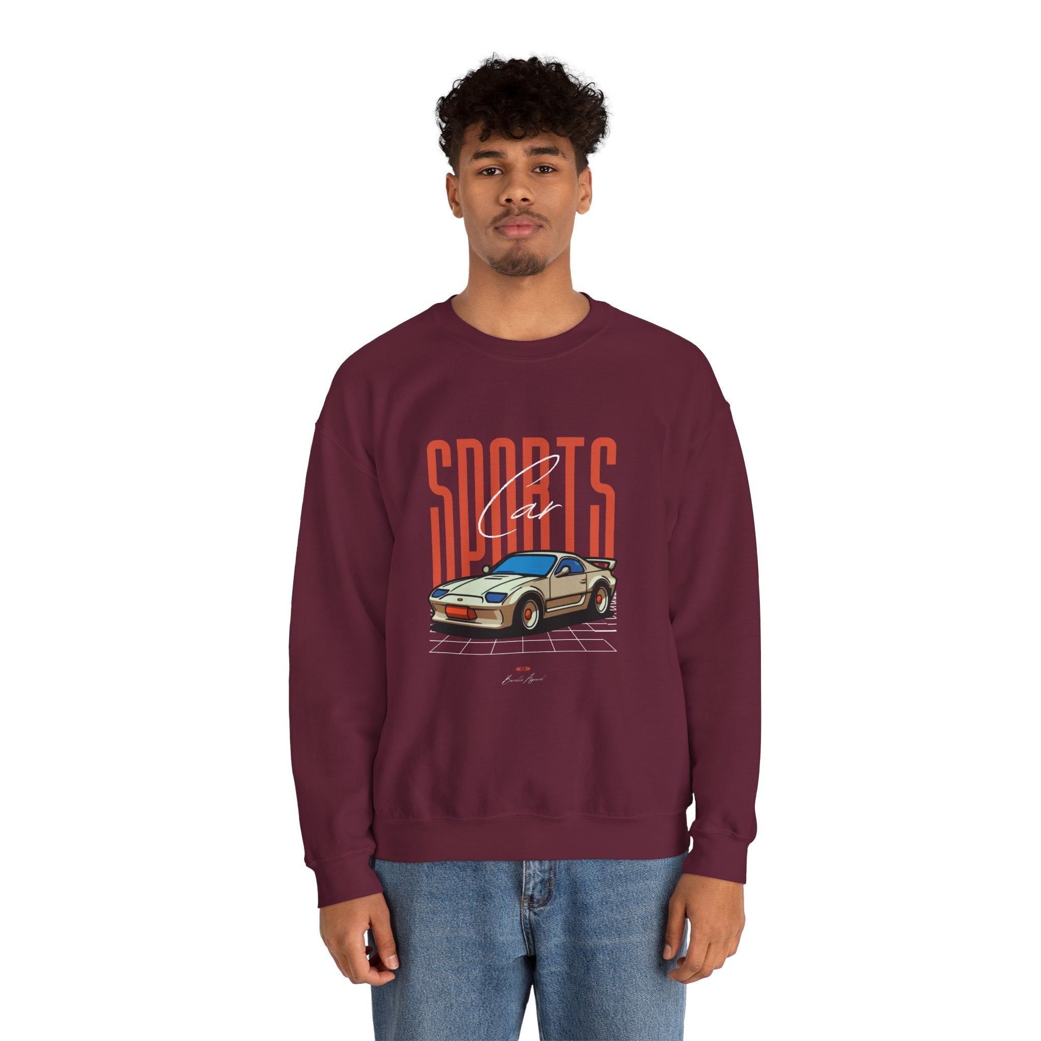 SABAS-Sports Car Sweatshirt — Vintage Racing Graphic Crewneck