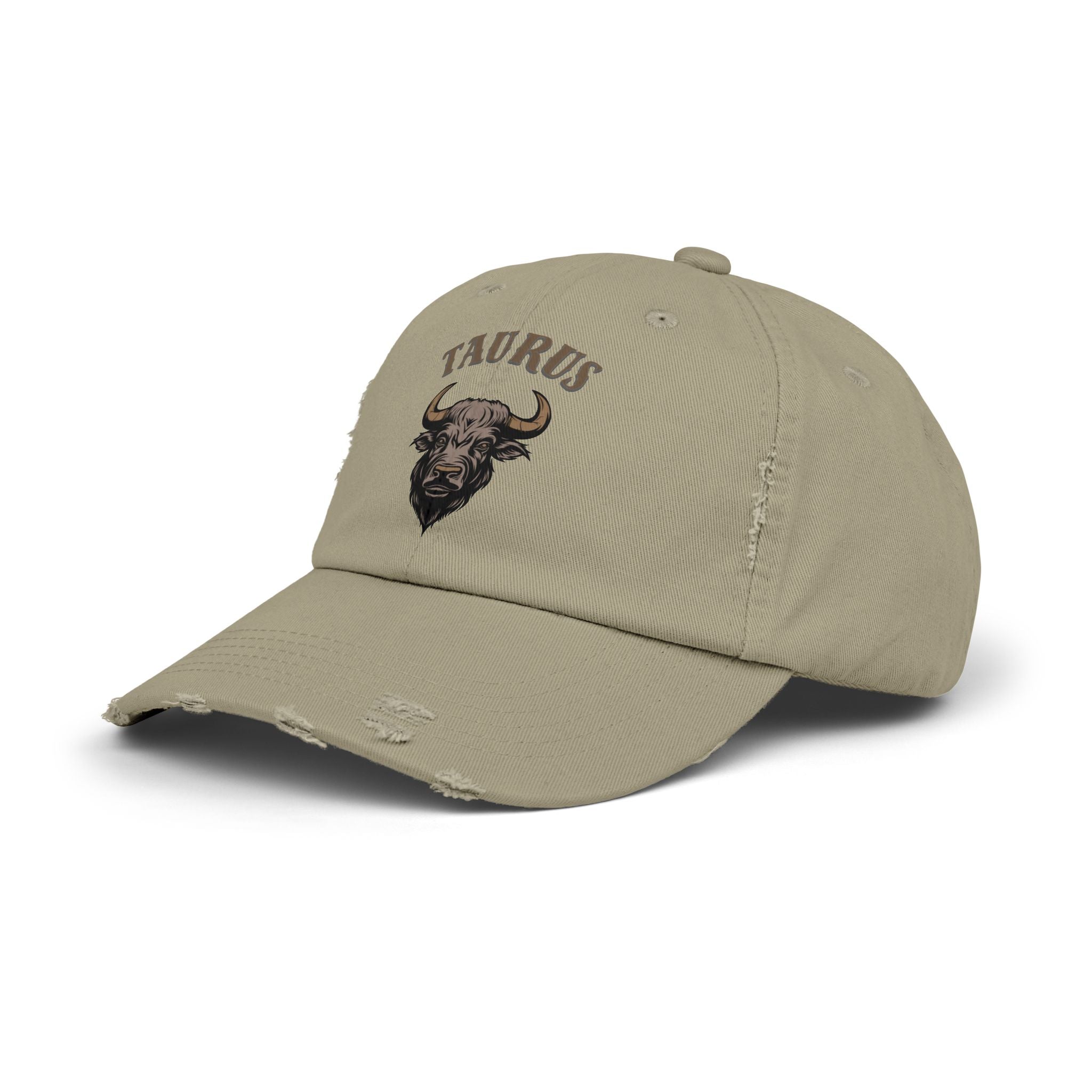 SABAS Taurus Distressed Cap - Zodiac Sign Bull Hat