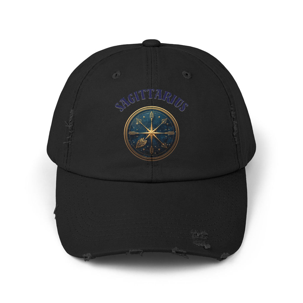 SABAS Sagittarius Distressed Cap Zodiac Star Compass Cap