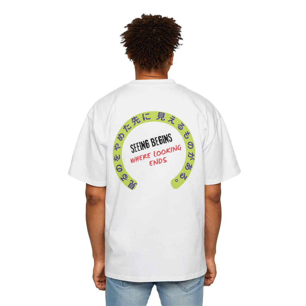 SABAS Men's Heavy Oversized Tee - White Color Fits All Size
