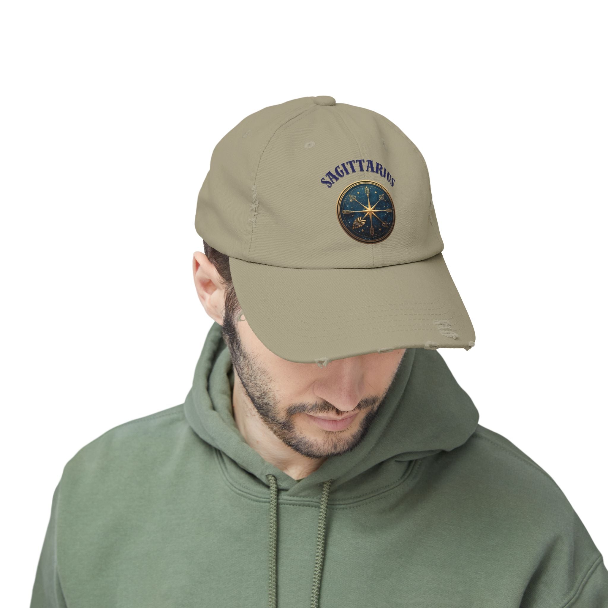 SABAS Sagittarius Distressed Cap Zodiac Star Compass Cap