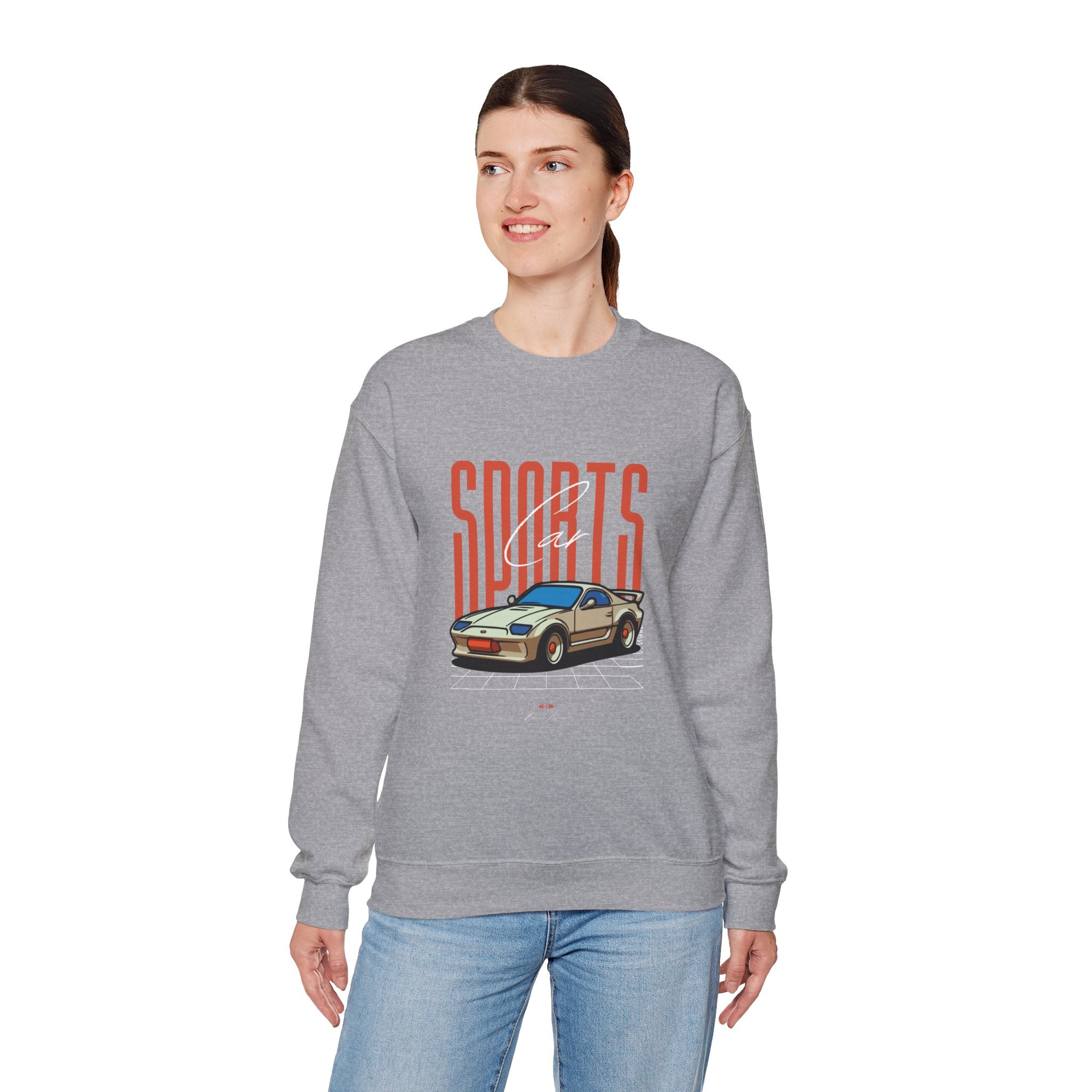 SABAS-Sports Car Sweatshirt — Vintage Racing Graphic Crewneck