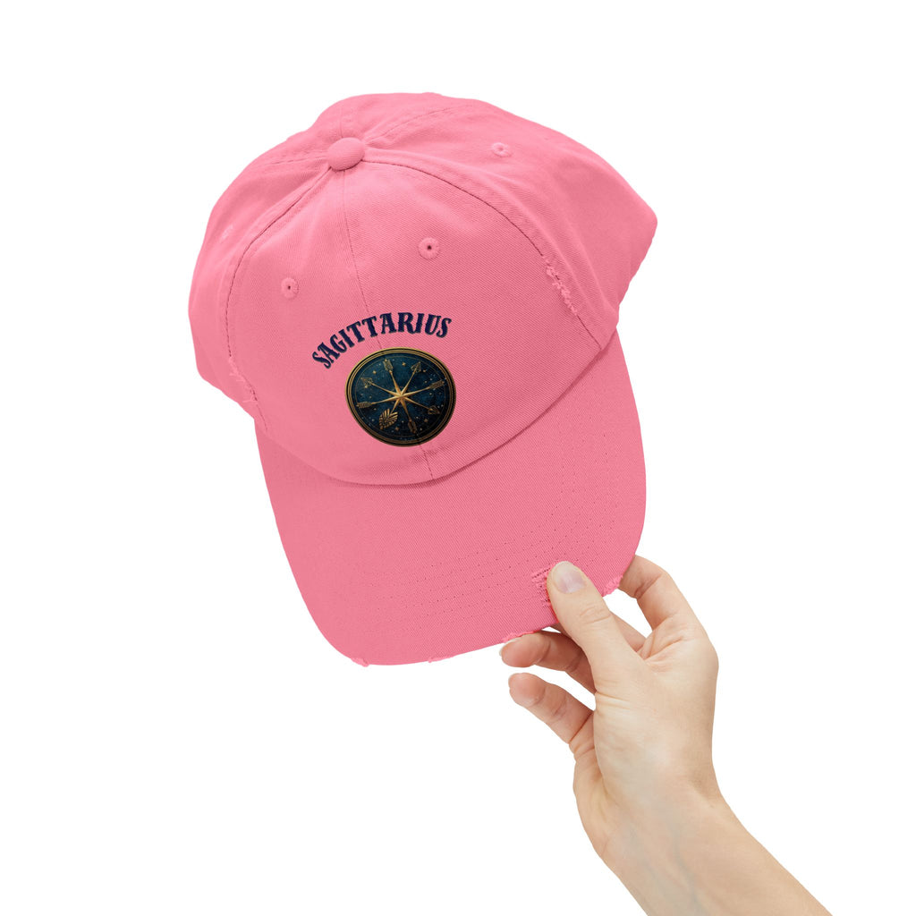 SABAS Sagittarius Distressed Cap Zodiac Star Compass Cap