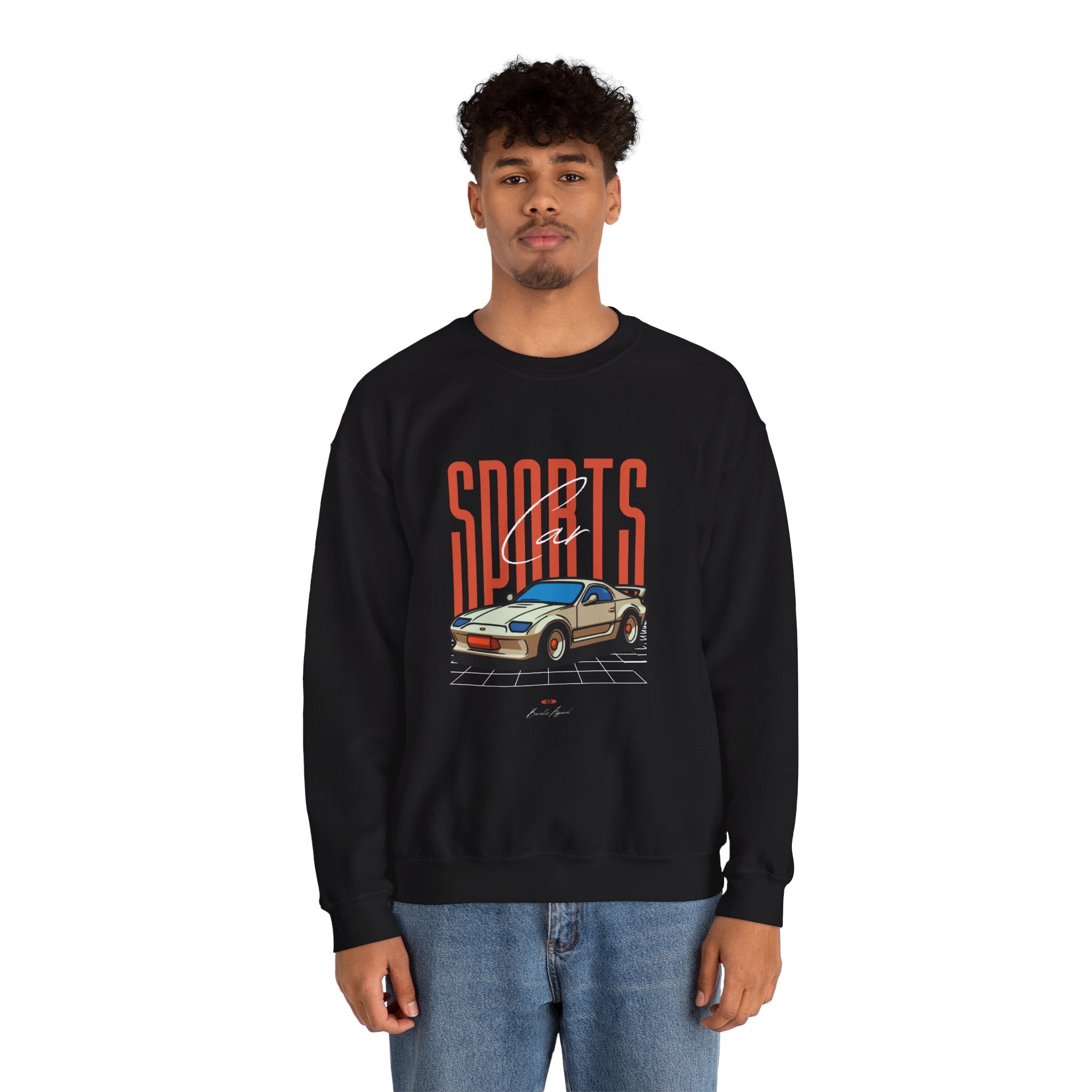 SABAS-Sports Car Sweatshirt — Vintage Racing Graphic Crewneck