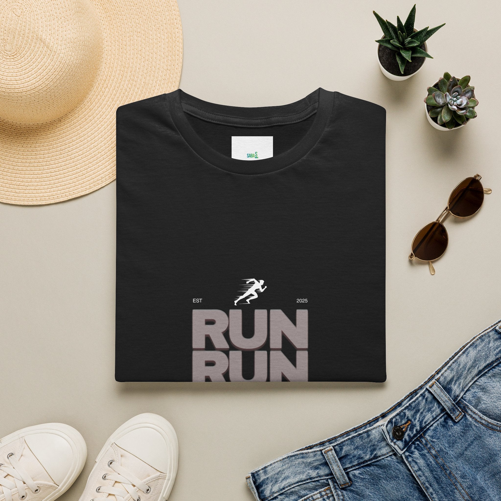 Sabas Ask For Run T-Shirt — Unisex-Minimalist Motivational Running Tee