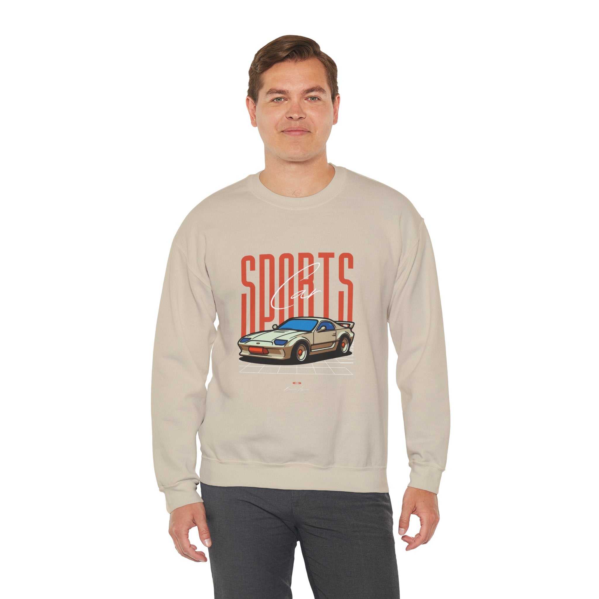 SABAS-Sports Car Sweatshirt — Vintage Racing Graphic Crewneck