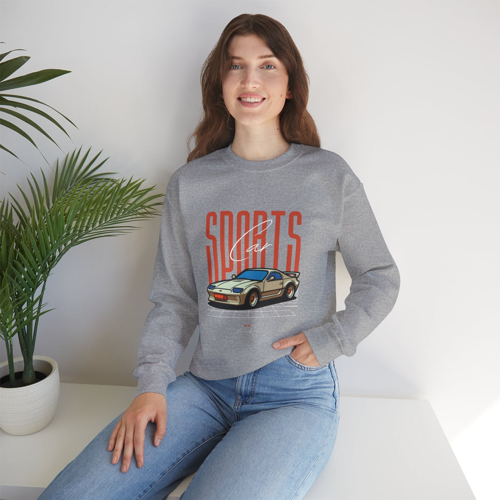 SABAS-Sports Car Sweatshirt — Vintage Racing Graphic Crewneck