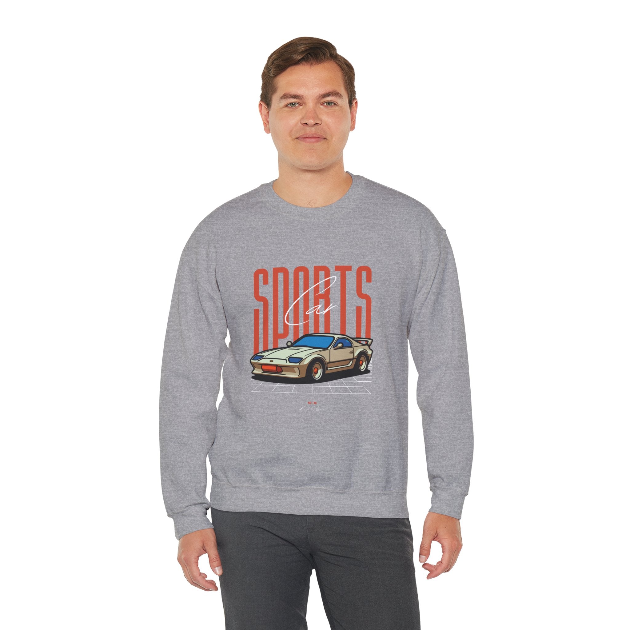 SABAS-Sports Car Sweatshirt — Vintage Racing Graphic Crewneck