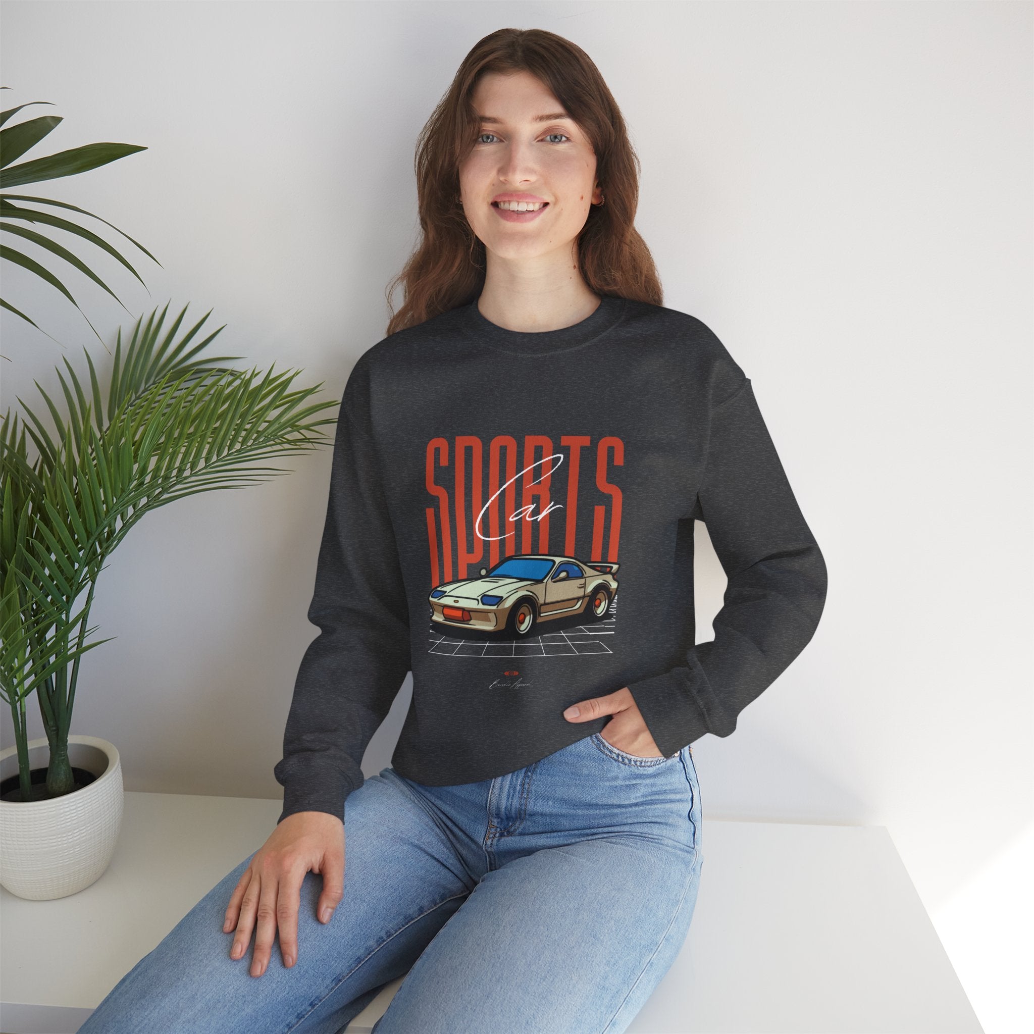 SABAS-Sports Car Sweatshirt — Vintage Racing Graphic Crewneck