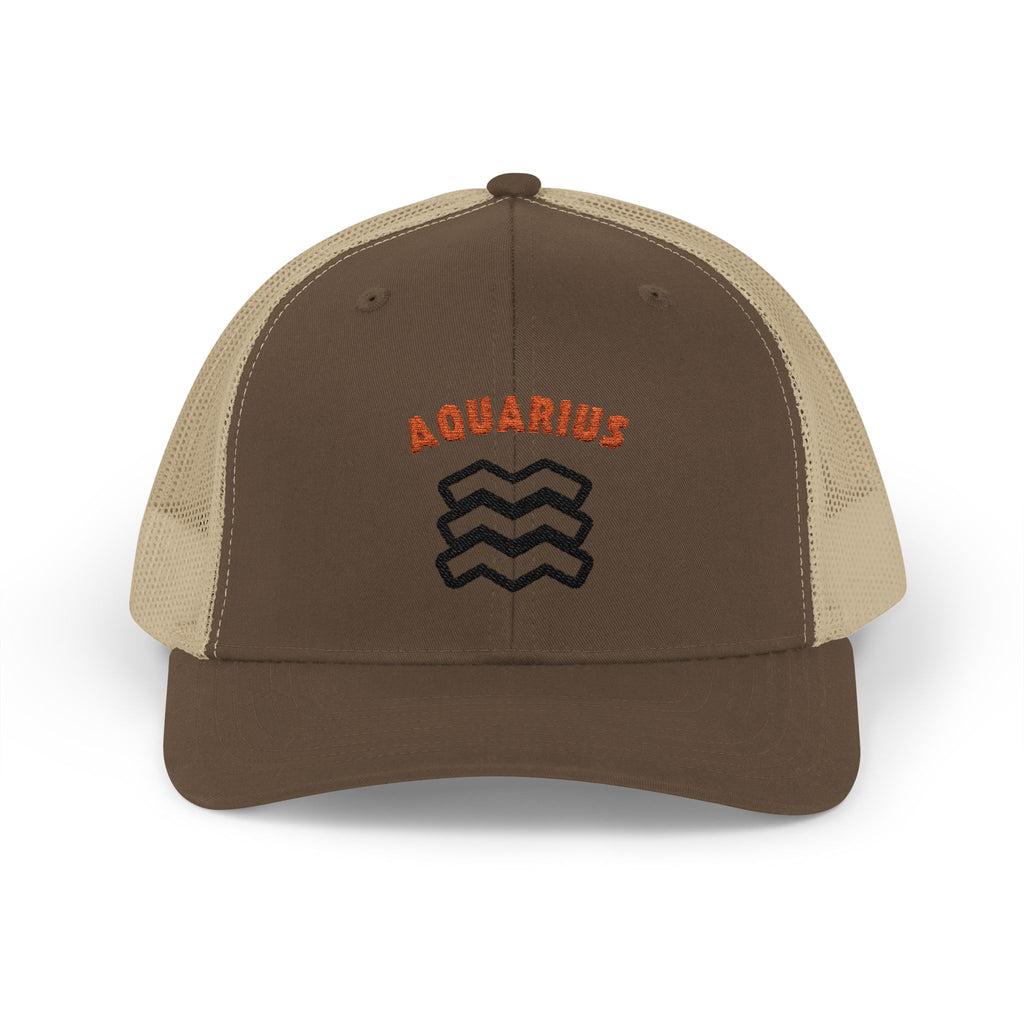 SABAS Embroidered Snapback Trucker Cap – Aquarius Zodiac Cap